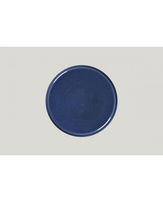 Assiette coupe plate rond bleu porcelaine Ø 24 cm Rakstone Ease