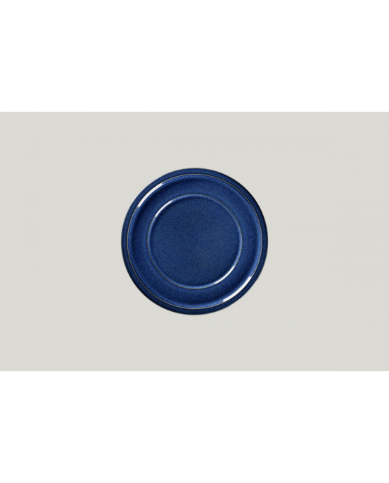 Assiette plate rond bleu porcelaine Ø 20,5 cm Rakstone Ease