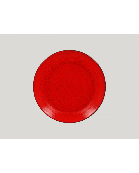 Assiette plate rond rouge porcelaine Ø 27 cm Fire Rak
