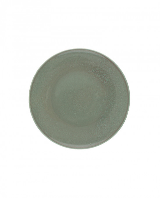 Assiette coupe plate rond vert porcelaine Ø 28 cm Jade Astera