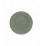 Assiette coupe plate rond vert porcelaine Ø 25 cm Jade Astera