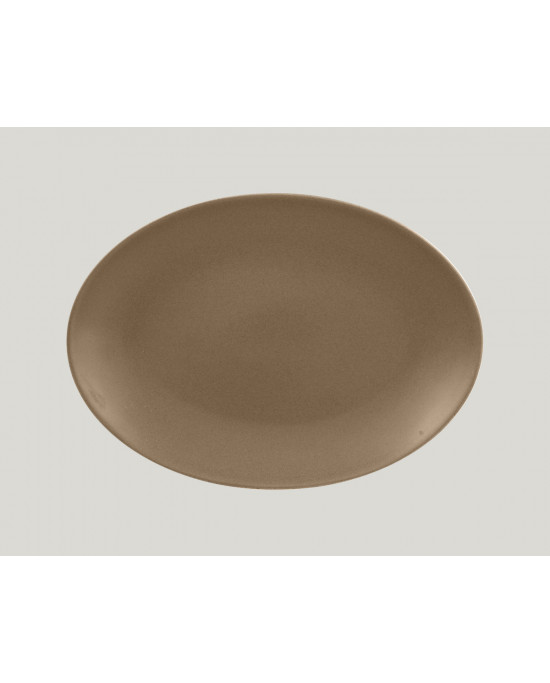 Plat ovale marron porcelaine 32 cm Genesis Rak