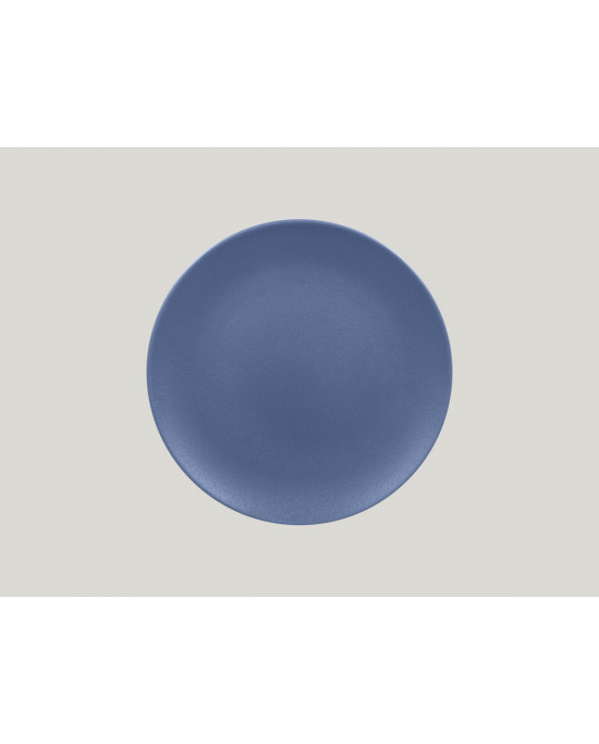 Assiette plate rond bleu porcelaine Ø 27 cm Neo Fusion Rak