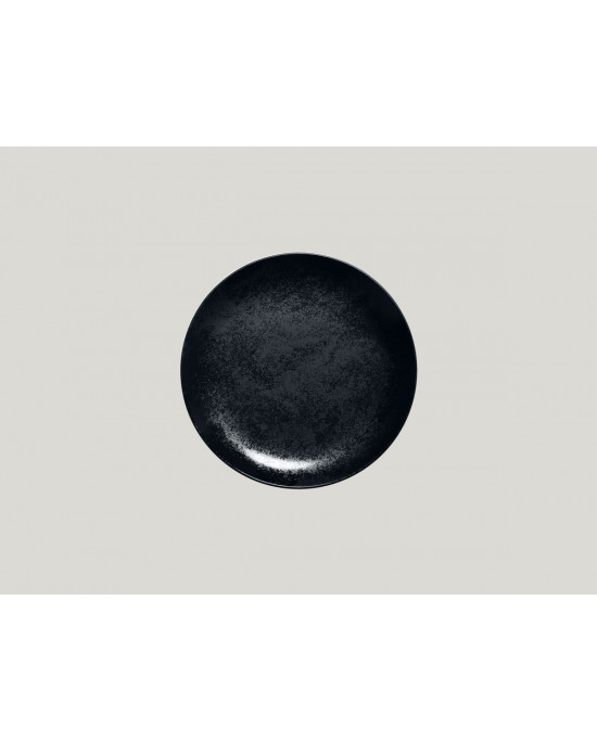 Assiette plate rond noir porcelaine Ø 18 cm Karbon Rak