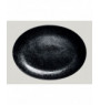 Plat ovale noir porcelaine 36 cm Karbon Rak