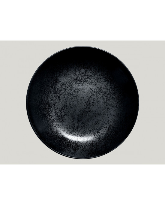 Assiette coupe creuse rond noir porcelaine Ø 28 cm Karbon Rak
