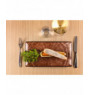 Assiette plate rectangulaire brun porcelaine 33,5x18 cm Woodart Rak