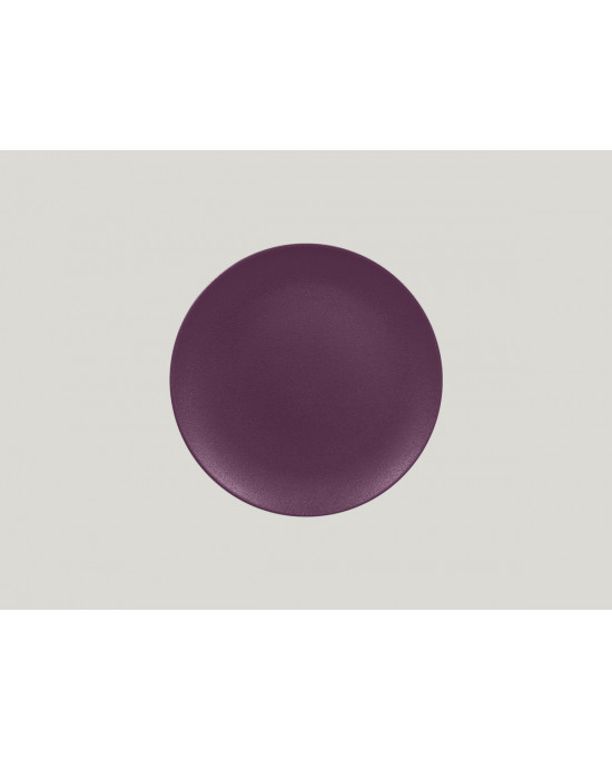 Assiette plate rond prune purple porcelaine Ø 24 cm Neo Fusion Rak