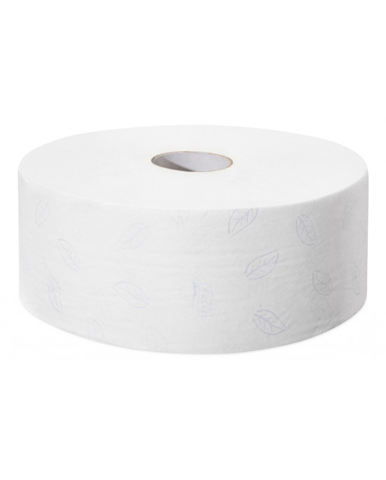 Bobine papier hygiénique blanc ouate de cellulose 380 m x 8,5 cm Tork  (6 pièces)
