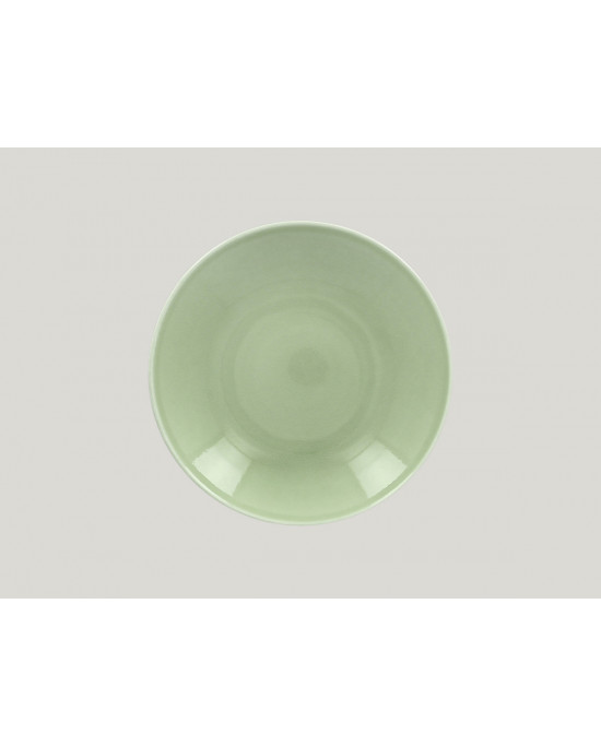 Assiette coupe creuse rond vert porcelaine Ø 26 cm Vintage Rak