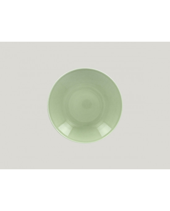 Assiette coupe creuse rond vert porcelaine Ø 23 cm Vintage Rak