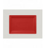 Assiette plate rectangulaire rouge porcelaine 33x23 cm Neo Fusion Rak