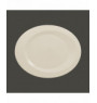 Assiette plate ovale ivoire porcelaine 33,7x27 cm Giro Rak