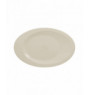 Assiette plate ovale ivoire porcelaine 34x22 cm Giro Rak