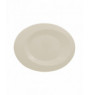 Assiette plate ovale ivoire porcelaine 25x20 cm Giro Rak