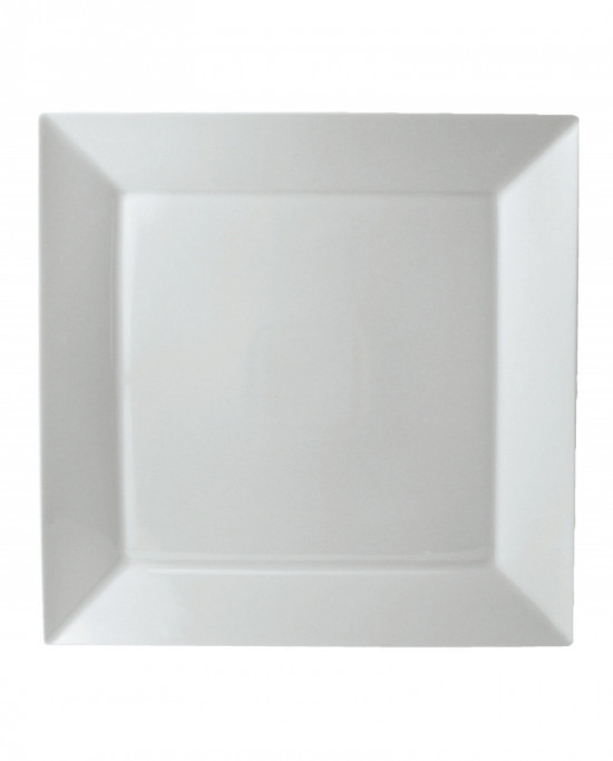 Assiette plate carré blanc porcelaine 13x13 cm Classic Square