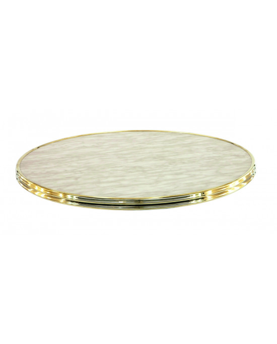 Plateau de table extérieur beige Ø 60 cm Cercle