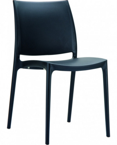 Chaise noir 81x44x50 cm Maya