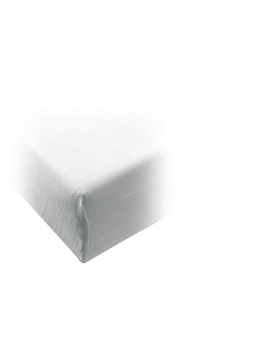 Protège matelas molleton blanc 200x90 cm 210 g/m² coton Courlis
