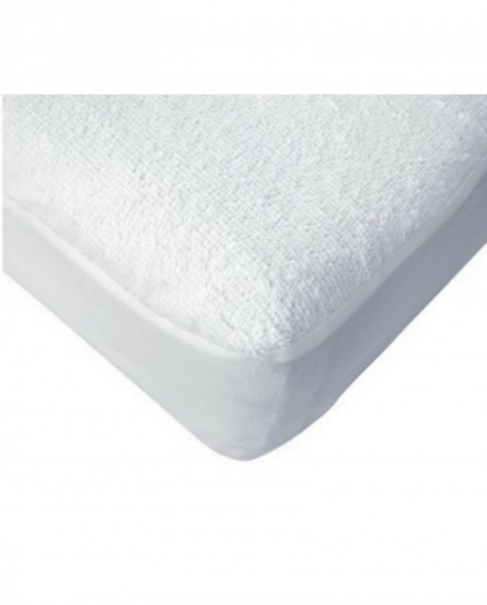 Protège matelas éponge PVC blanc 190x90 cm 225 g/m² coton Toucan