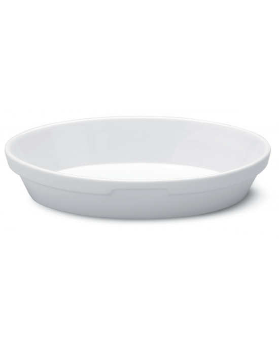 Plat sabot ovale blanc porcelaine 19,7x11,8 cm Cafett