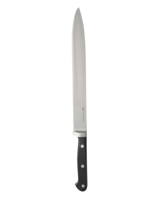 Couteau à découper 25 cm acier plastique unie Qualicoup Pro.cooker