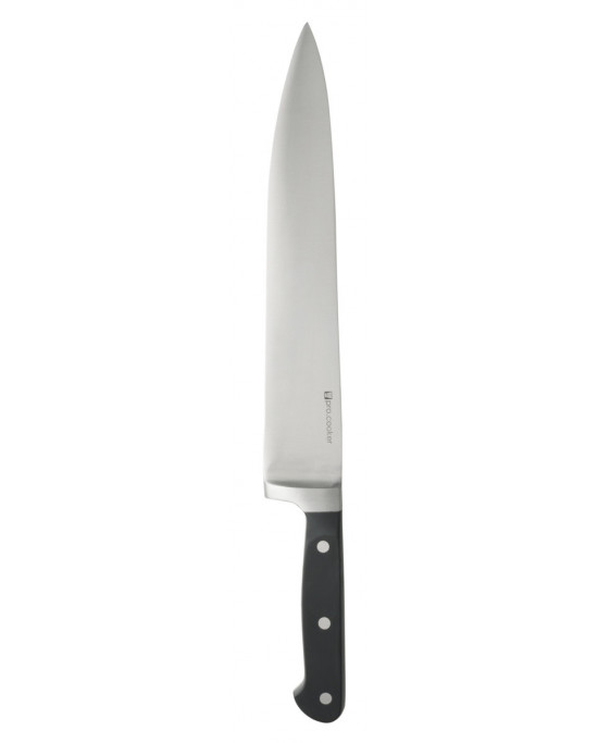 Couteau chef 30 cm acier plastique unie Qualicoup Pro.cooker