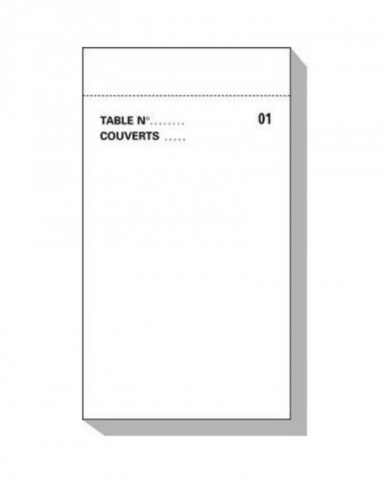Bloc commande duplicopiant blanc papier 17x9,5 cm Cogir