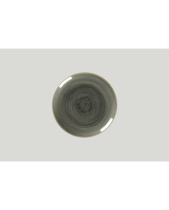 Assiette coupe plate rond gris porcelaine Ø 21 cm Rakstone Spot