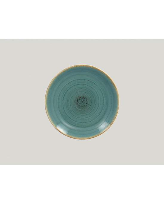 Assiette coupe plate rond bleu porcelaine Ø 21 cm Twirl Rak