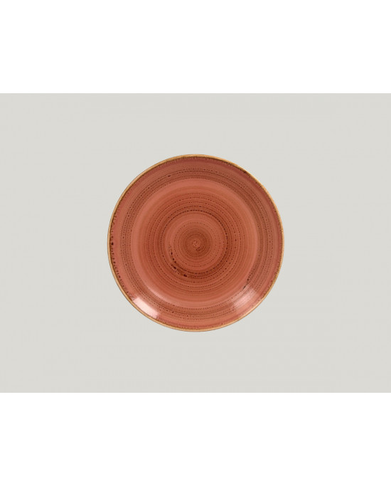 Assiette coupe plate rond orange porcelaine Ø 21 cm Twirl Rak