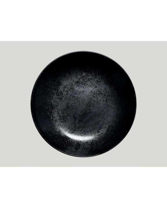 Assiette coupe creuse rond noir porcelaine Ø 26 cm Karbon Rak