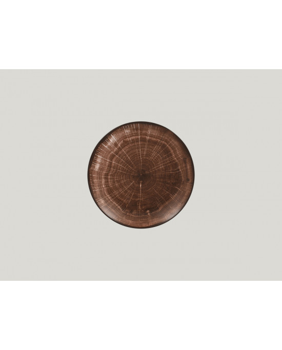 Assiette coupe plate rond oak porcelaine Ø 21 cm Woodart Rak