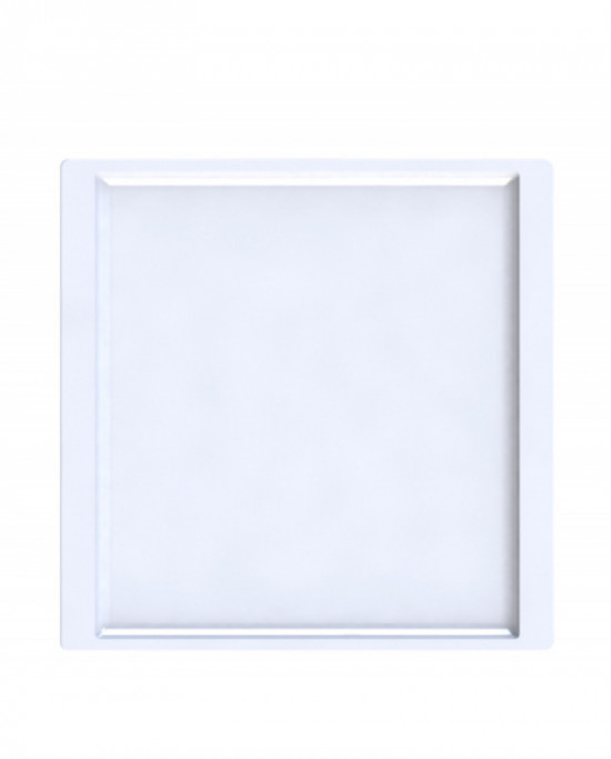 Assiette plate carré blanc porcelaine 21x21 cm Quadra Astera