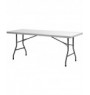 Table pliante blanc 75x182x74 cm Xl 180