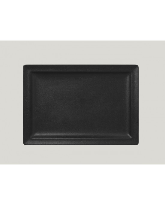 Assiette plate rectangulaire noir porcelaine 33x23 cm Neo Fusion Rak