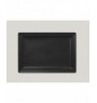 Assiette plate rectangulaire noir porcelaine 33x23 cm Neo Fusion Rak