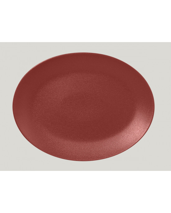 Plat ovale rouge porcelaine 36 cm Neo Fusion Rak