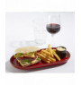 Assiette à burger rectangulaire bleu grès 29x14 cm Gres Couleur Pro.mundi