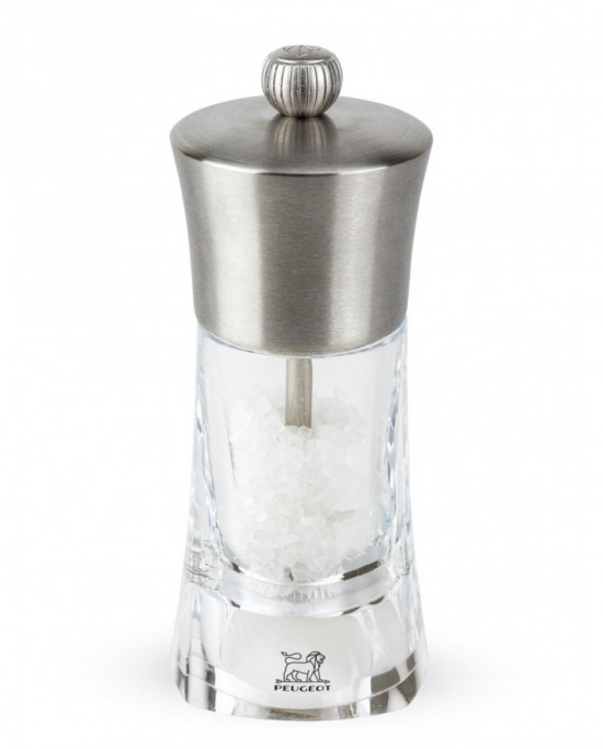 Moulin à sel transparent Ø 7 cm 14 cm Ouessant Peugeot Saveurs