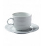 Sous-tasse à thé/déjeuner rond blanc porcelaine Ø 15 cm Ruby