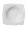 Assiette creuse carré blanc porcelaine 23x23 cm Celebration