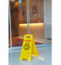 Panneau avertissement sol glissant rectangulaire jaune 28 cm Probbax