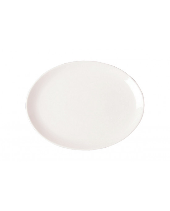 Plat ovale ivoire porcelaine 36x27 cm Nano Rak