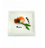 Assiette plate carré ivoire porcelaine 24x24 cm Classic Gourmet Rak