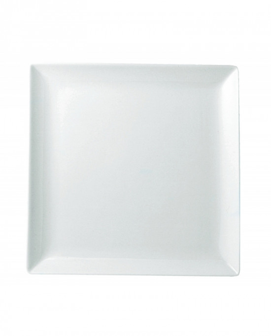 Assiette plate carré blanc porcelaine 27x27 cm Edina Pro.mundi
