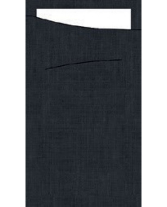 Pochette noir papier 23x11,5 cm Sacchetto Duni (60 pièces)