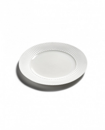 Assiette plate rond blanc...