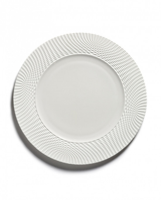 Assiette plate rond blanc porcelaine Ø 31 cm Nido Serax