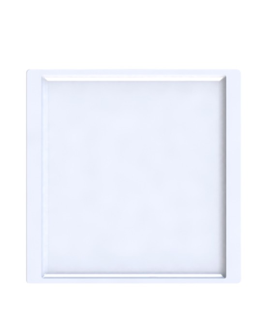 Assiette plate carré blanc porcelaine 24x24 cm Quadra Astera